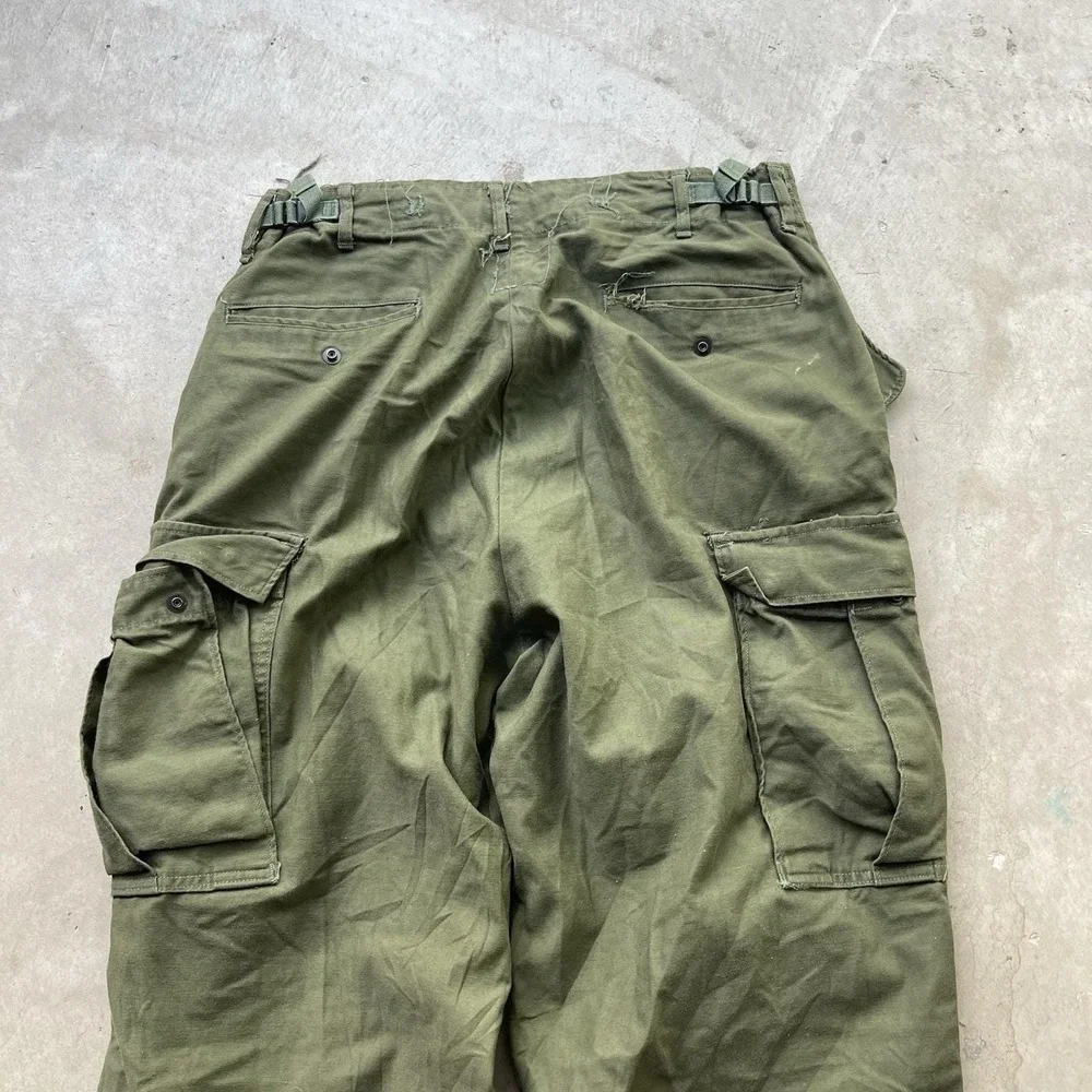 vintage 1970s military pants OG107 green 31x29 M65 US ARMY Cotton vietnam SATEEN